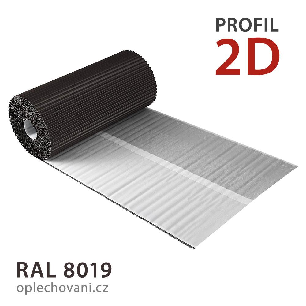Těsnicí hliníkový pás 2D - tmavě hnědý RAL 8019