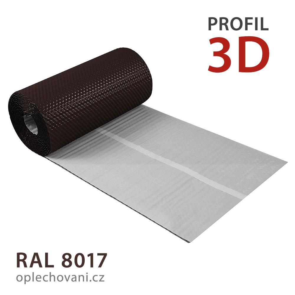 Těsnicí hliníkový pás 3D - hnědý RAL 8017
