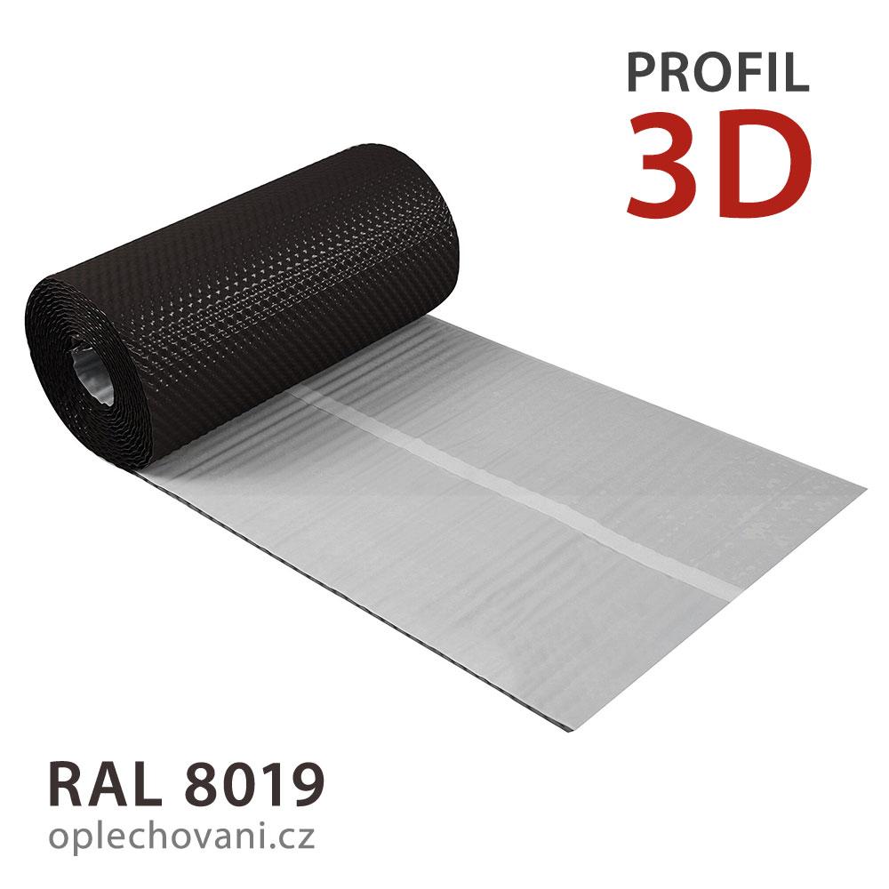 Těsnicí hliníkový pás 3D - tmavě hnědý RAL 8019