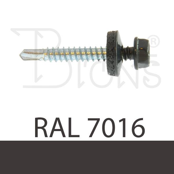 Samovrtný šroub TEX 4,8 x 35 tmavě šedý RAL 7016
