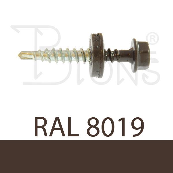 Farmářský šroub TEX 4,8 x 35 tmavě hnědý RAL 8019