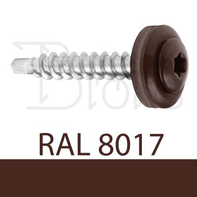 Klempířský šroub 4,8 x 35 hnědý RAL 8017