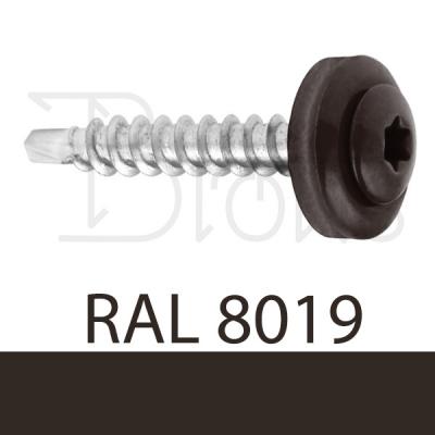 Klempířský šroub 4,8 x 35 tmavě hnědý RAL 8019