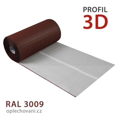 Těsnicí hliníkový pás 3D - červenohnědý RAL 3009 (8012)