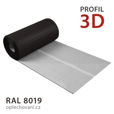 Těsnicí hliníkový pás 3D - tmavě hnědý RAL 8019