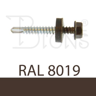 Samovrtný šroub TEX 4,8 x 35 tmavě hnědý RAL 8019