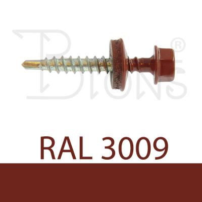 Farmářský šroub TEX 4,8 x 35 červenohnědý RAL 3009