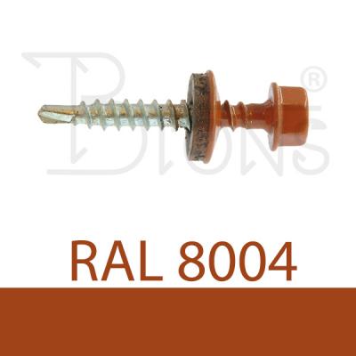 Farmářský šroub TEX 4,8 x 35 cihlově červený RAL 8004